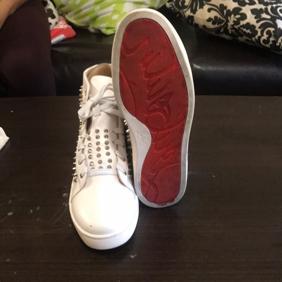 White Studded Louboutin Shoes - Picture 6 of 6